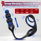 Plug Thụt Rung 3 Điểm Kết Hợp Vòng Rung Dương Vật