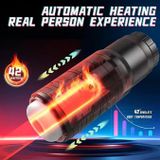 Âm Đạo Giả Thụt Rung Tự Động Dạng Ống Kính Nhám Đen
