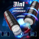 Âm Đạo Giả Thụt Rung Tự Động Dạng Ống Kính Nhám Đen