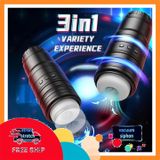 (Che Tên Khi Giao) Âm Đạo Giả Thụt Rung Tự Động Dạng Ống Kính Nhám Đen Bảo Mật Tuyệt Đối