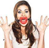 Ball Gag Khóa Hàm Hình Môi