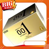 Bao cao su OLO 001 Vàng New Three 001 Jelly Gold siêu mỏng, hạt gai nổi đặc biệt, ɡel bôi trơn gốc nước – Hộp 10c