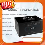 Bao cao su siêu mỏng 0.01 OLO Feeling Utrathin đen - hộp 10 bao - NO NO STORE