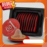 Bao cao su OLO 001 Đỏ Passionate Factor, bcs siêu mỏng, truyền nhiệt nhanh, nhiều ɡel bôi trơn chính hãng