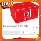 Bao cao su OLO 001 Đỏ Passionate Factor, bcs siêu mỏng, truyền nhiệt nhanh, nhiều ɡel bôi trơn chính hãng