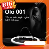 Bao cao su OLO Thin 001 Square Black bao siêu mỏng chống xuất tinh sớm hàng chính hãng Hộp 10pcs