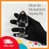 (Che Tên Khi Giao) Plug Thủy Tinh Trong Suốt Size Lớn - Snapshop