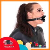 (Che Tên Khi Giao) Ball Gag Khóa Hàm Hình Môi Cao Cấp Bảo Đảm