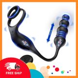 (Che Tên Khi Giao) Plug Thụt Rung 3 Điểm Kết Hợp Vòng Rung Dương Vật Hỗ Trợ 24/7