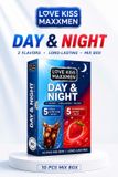 Bao Cao Su LoveKiss Maxxmen Day&Night Siêu Mỏng Truyền Nhiệt Hương Cola Kéo Dài Thời Gian - Hộp 10 Cái