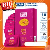 Bao cao su miệng Oral Sex hương cherry, bcs quan hệ bằng miệng an toàn siêu mỏng