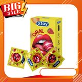 Bao cao su miệng Xtoy Oral Sex hương dâu, bcs quan hệ bằng miệng an toàn siêu mỏng