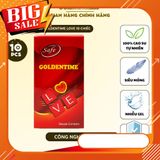 Bao cao su GOLDENTIME Love, bcs siêu mỏng trơn mịn cổ thắt kéo dài quan hệ công nghệ Hàn Quốc