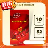 Bao cao su GOLDENTIME Love, bcs siêu mỏng trơn mịn cổ thắt kéo dài quan hệ công nghệ Hàn Quốc