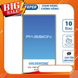 Bao cao su GOLDENTIME Passion 003 hương vani, bcs siêu mỏng 0.03mm nút thắt kéo dài thời gian quan hệ