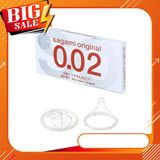 Bao cao su Sagami Original 0.02 hộp 2 cái, bcs siêu mỏng chống xuất tinh sớm kéo dài thời gian 797652