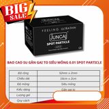 Bao cao su 001 JUNCAI Spot Particle hộp 10 cái siêu mỏng 001mm nhiều ɡel có gai liti kéo dài thời gian quan hệ 797687