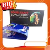 Bao Cao Su DoubleSafe Cá Ngựa Long Shock (12 Pcs) – Giải Pháp Bảo Vệ An Toàn Chuyên Sâu, Hỗ Trợ Kéo Dài Trải Nghiệm Chăn Gối