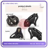 (Che Tên) Khóa Dương Vật Cobra Đen Nhám Cao Cấp Bảo Đảm