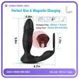 (Che Tên) Plug Thụt + Rung Động Cơ Kép 18 Chế Độ Cao Cấp Bảo Đảm