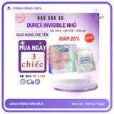 (Che Tên) Bán Chạy 1 Hộp Bao Cao Su Durex Hàng Chính Hãng Hộp 3 Chiếc Siêu Mỏng 773190 - Hàng Mới Về