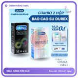 (Che Tên) Bộ Combo 2 Hộp Bao Cao Su Durex Siêu Mỏng, Kéo Dài Thời Gian, Nhiều Gel Bôi Trơn Med love 773188 Giao Nhanh Toàn Quốc