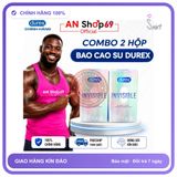 (Che Tên) Bộ Combo 2 Hộp Bao Cao Su Durex Siêu Mỏng, Kéo Dài Thời Gian, Nhiều Gel Bôi Trơn Med love Hộp Trắng Kín