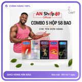 (Che Tên) Bao cao su Durex Siêu Sale COMBO 5 Hộp đủ mẫu mã (mỏng, gai, size nhỏ, lâu ra, ôm sat, mỏng siêu trơn) Chuẩn Auth
