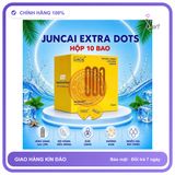 (Che Tên) Bao cao su Juncai Extra Dots gai lớn, siêu mỏng 001, Hộp 10 bao Hộp Trắng Kín