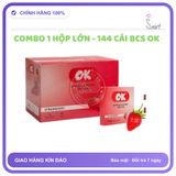 (Che Tên) Bao cao su gia đình,bao cao su khách sạn Ok Dâu hộp 144 chiếc chính hãng Cao Cấp Bảo Đảm