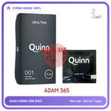 (Che Tên) BAO CAO SU SIÊU MỎNG UTRA THIN 0,01 QUINN 12 CÁI (HQ) Hộp Trắng Kín