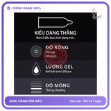 (Che Tên) Bao Cao Su Durex Kingtex Chính Hãng size nhỏ 49mm Kèm Gel Gói Jex Hỗ Trợ 24/7