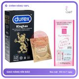 (Che Tên) Bao Cao Su Durex Kingtex Chính Hãng size nhỏ 49mm Kèm Gel Gói Jex Hỗ Trợ 24/7