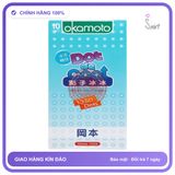 (Che Tên) Okamoto Dot De Cool Bao Cao Su Gai Nhỏ Hương Bạc Hà Hộp Trắng Kín