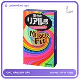 (Che Tên) Bao cao su ôm sát size 49mm Nhật Bản Sagami Miracle Fit Hộp 10 Cái Chuẩn Auth