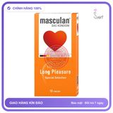 (Che Tên) Bao cao su kéo dài thời gian nhập khẩu Đức Masculan Long Pleasure Hỗ Trợ 24/7
