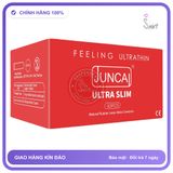 (Che Tên) Bao cao su Juncai Ultra Slim siêu mỏng 001, trơn,chân thật, Hộp 10 bao - Hàng Mới Về