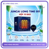 (Che Tên) Bao cao su Juncai Long time, kéo dài thời gian, siêu mỏng 001, gân gai Chuẩn Auth