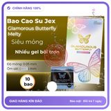 (Che Tên) Bao Cao Su Nhiều Chất Bôi Trơn Jex Glamourous Butterfly Melty - Snapshop