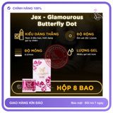 (Che Tên) Bao Cao Su Gai Nhật Bản Jex Glamourous Butterfly Dot 8s Bảo Mật Tuyệt Đối