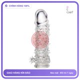 (Che Tên) Bao cao su đôn Silicon trong suốt siêu gai mềm hình vảy cá Bảo Mật Tuyệt Đối