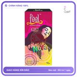 (Che Tên) Bao cao su Feel 4in1 12 bao Flavoured & Coloured – Gân, gai và kéo dài thời gian quan hệ Hộp 12 cái Hỗ Trợ 24/7