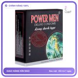 (Che Tên) Bao cao su Power Men Cá Ngựa Long Shock Type (Hộp 3 cái) Hộp Trắng Kín