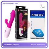 (Che Tên) bao cao su powermen tặng máy masage Pretty Love Gene 10 chế độ rung Chuẩn Auth