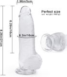 Dương Vật Giả Đường Kính 5cm Trong Suốt Không Rung