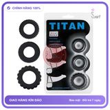 (Che Tên) Bao cao su Bộ 3 vòng đeo titan chính hãng Cao Cấp Bảo Đảm