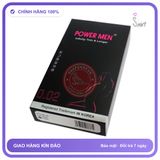 (Che Tên) Bao cao su siêu mỏng kéo dài thời gian Power Men 0.02 Infinity Hộp Trắng Kín