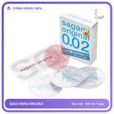 (Che Tên) Bao Cao Su 0.02 Của Nhật Nhiều Chất Bôi Trơn Sagami Original 3s - Hàng Mới Về