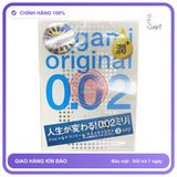 (Che Tên) Bao Cao Su 0.02 Của Nhật Nhiều Chất Bôi Trơn Sagami Original 3s - Hàng Mới Về