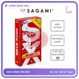 (Che Tên) Bao Cao Su Lâu Ra Sagami Feel Long H10 Hộp Trắng Kín